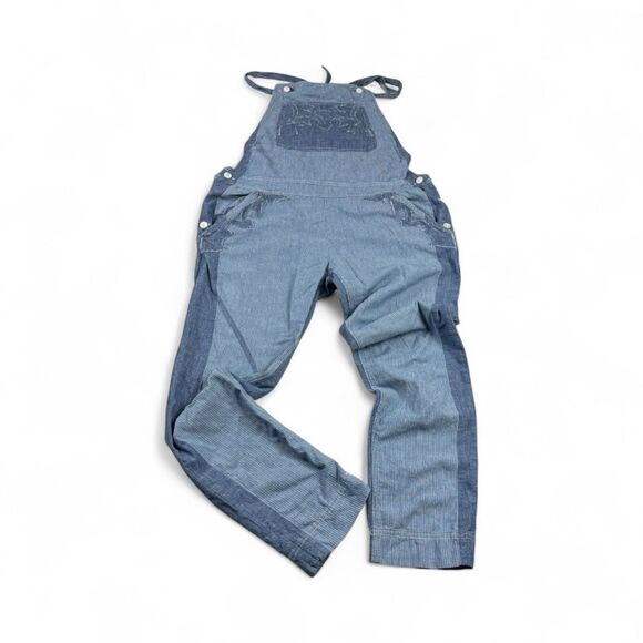 Zadig & Voltaire Sidney Denim Overalls S Y2K Streetwear Utility Grunge Jumpsuit - Picture 1 of 13
